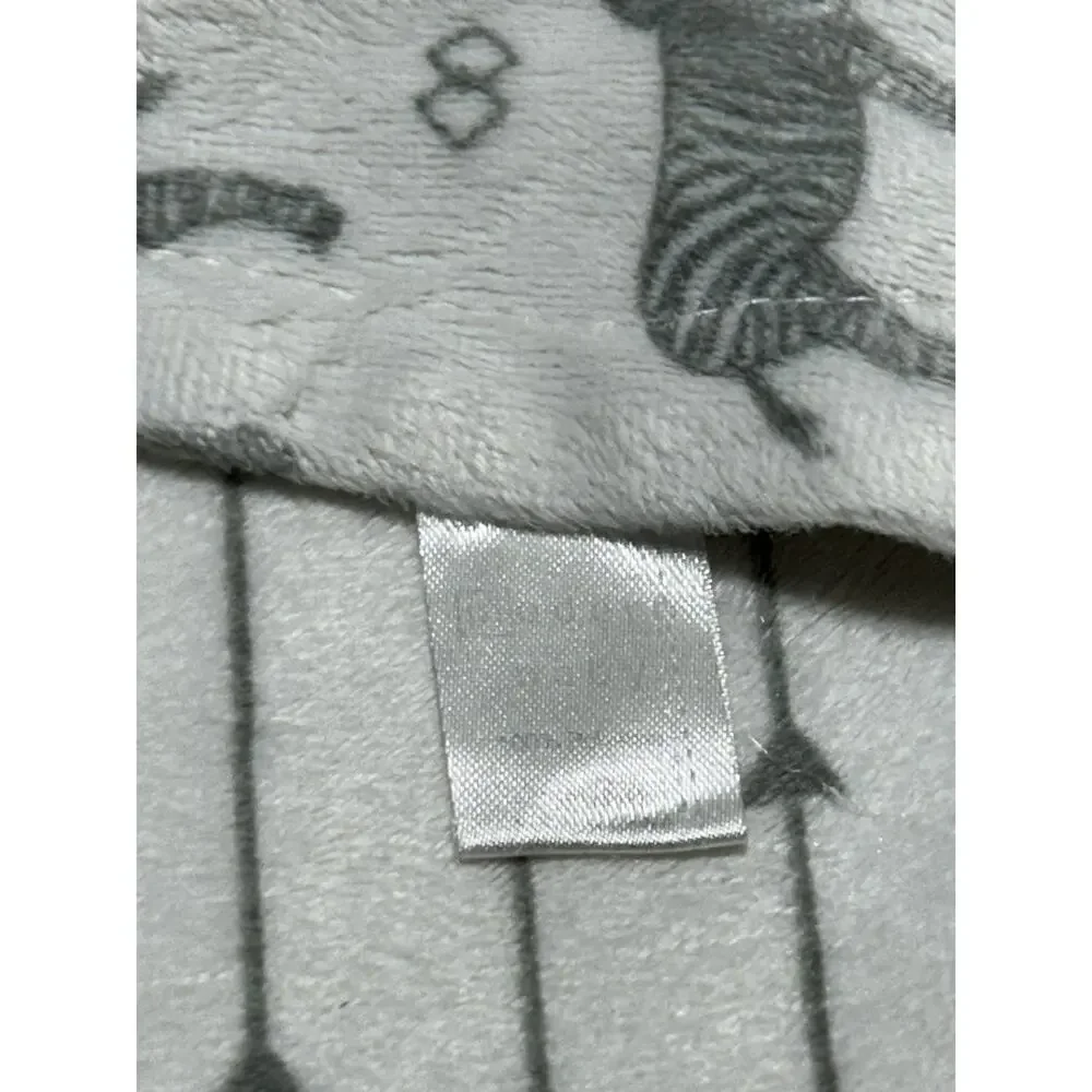 Modern Baby Zebra Arrrows Reversible Baby Blanket Soft Gray White